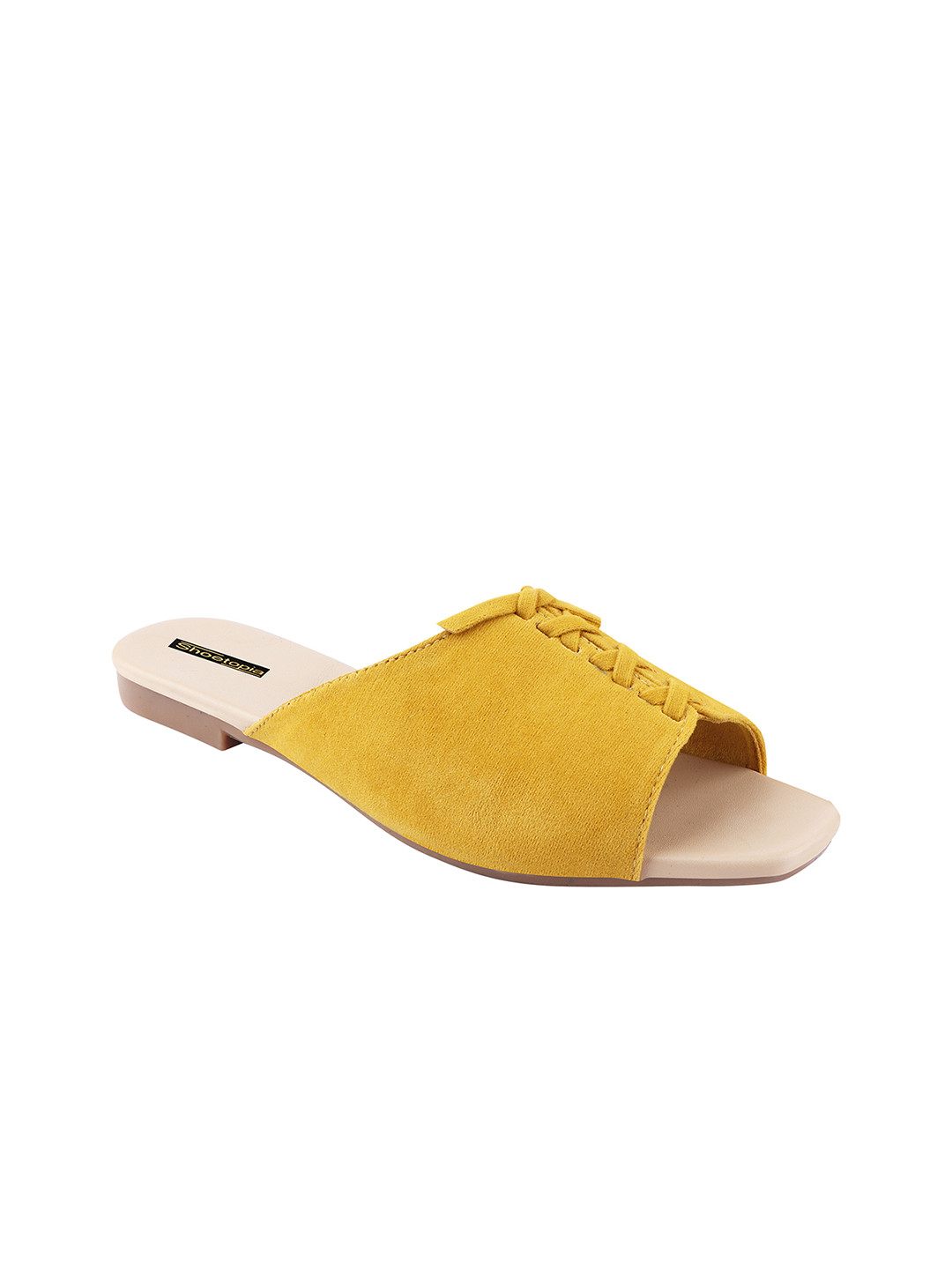 

Shoetopia Women Yellow Solid Open Toe Flats