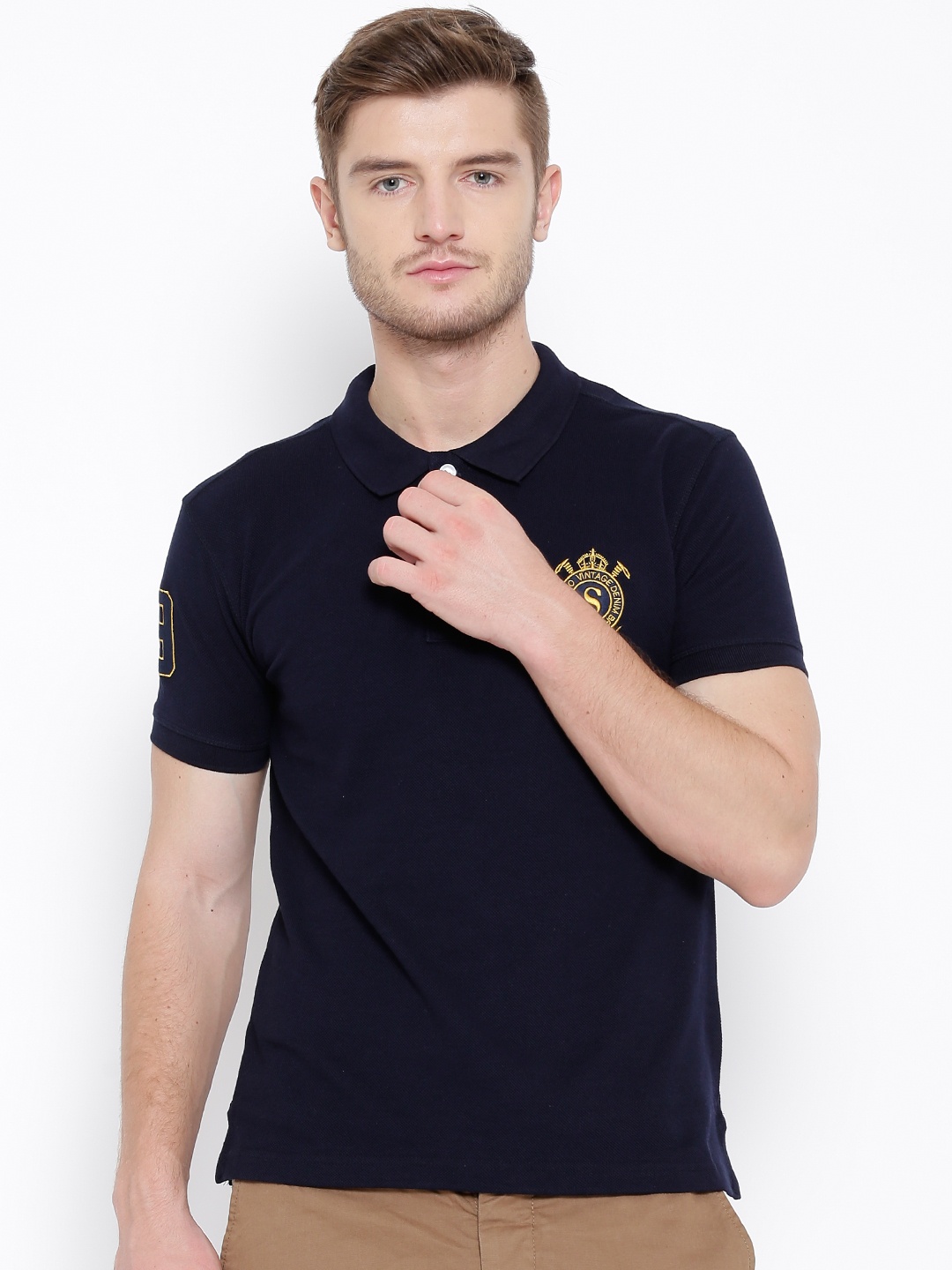 

Status Quo Navy Polo T-shirt, Navy blue