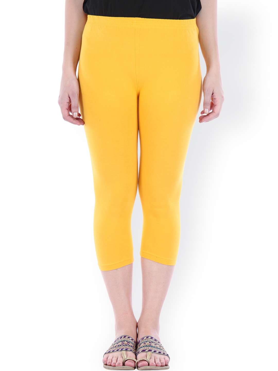 

Bitterlime Yellow 3/4th Length Leggings