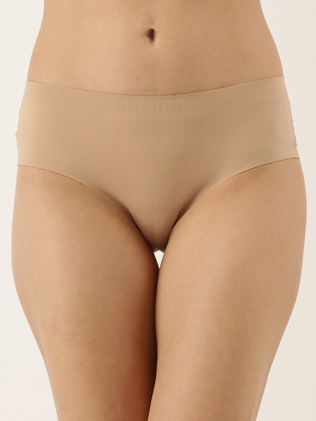 

Amante Women Solid Low Rise Seamless Vanish Hipster Brief - PAN11412, Beige