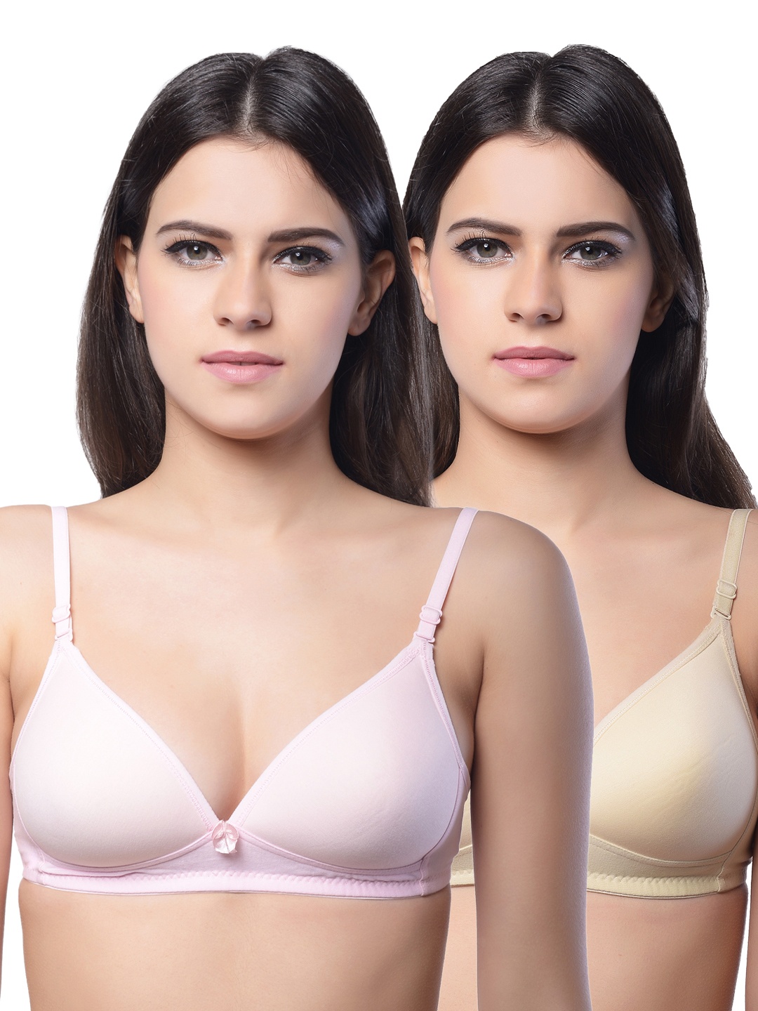 

Lady Lyka Pack of 2 Seamless T-Shirt Bras, Pink