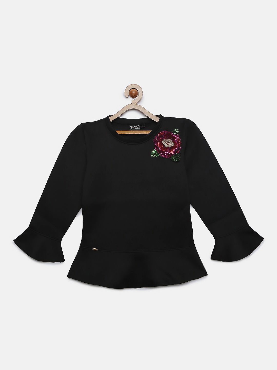 

Actuel Girls Black Solid Sweatshirt