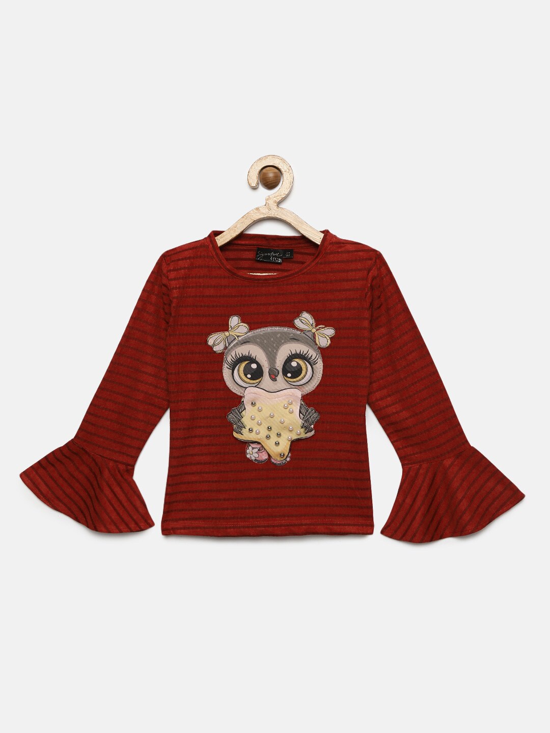

Actuel Girls Maroon Printed Top