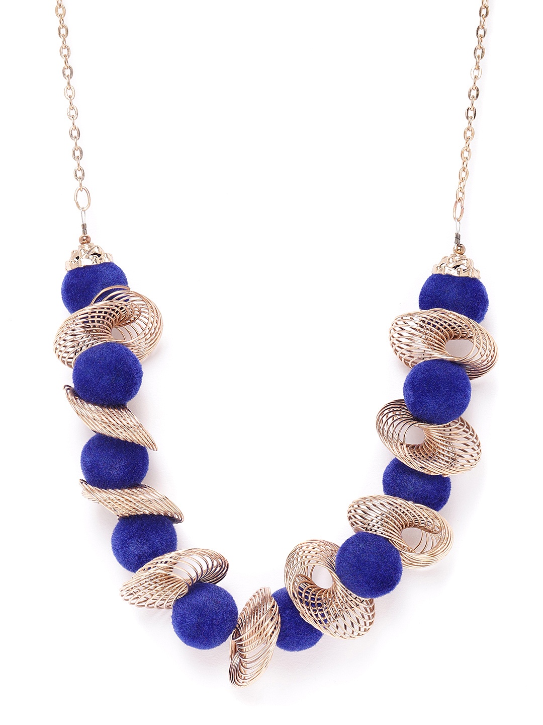 

Carlton London Women Blue Gold-Plated Beaded Handcrafted Necklace