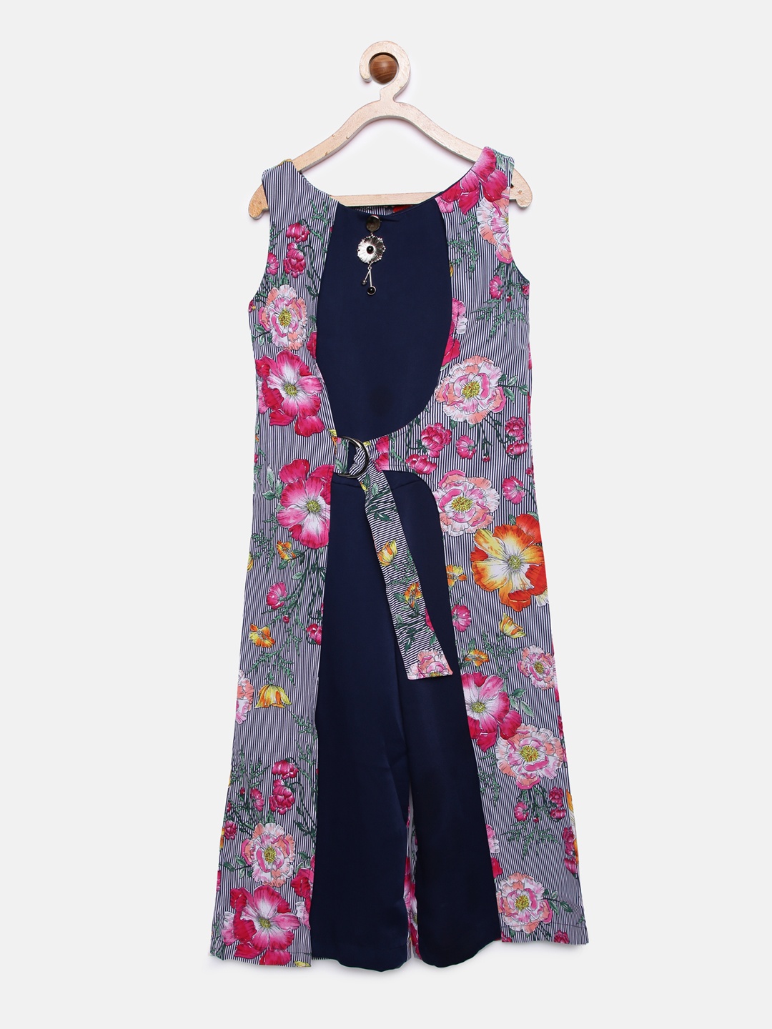 

Tiny Girl Girls Navy Blue Printed Basic Jumpsuit