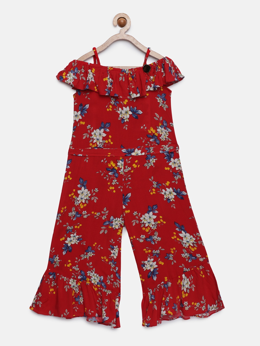 

Tiny Girl Girls Red Printed Basic Jumpsuit