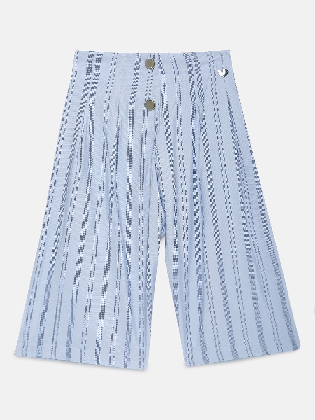 

Tiny Girl Blue Striped Wide Leg Palazzos