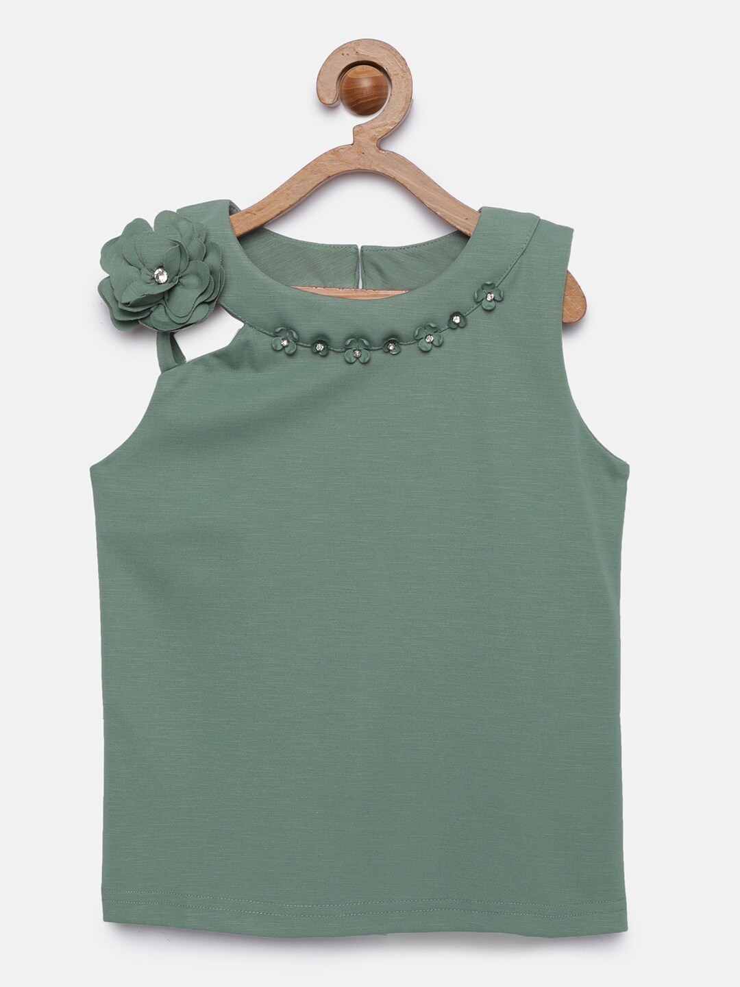 

Tiny Girl Green Solid Top