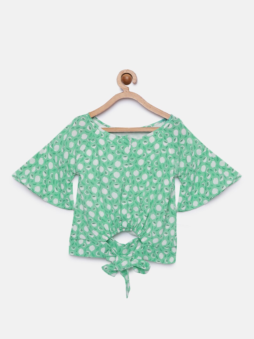 

Tiny Girl Green Printed Top