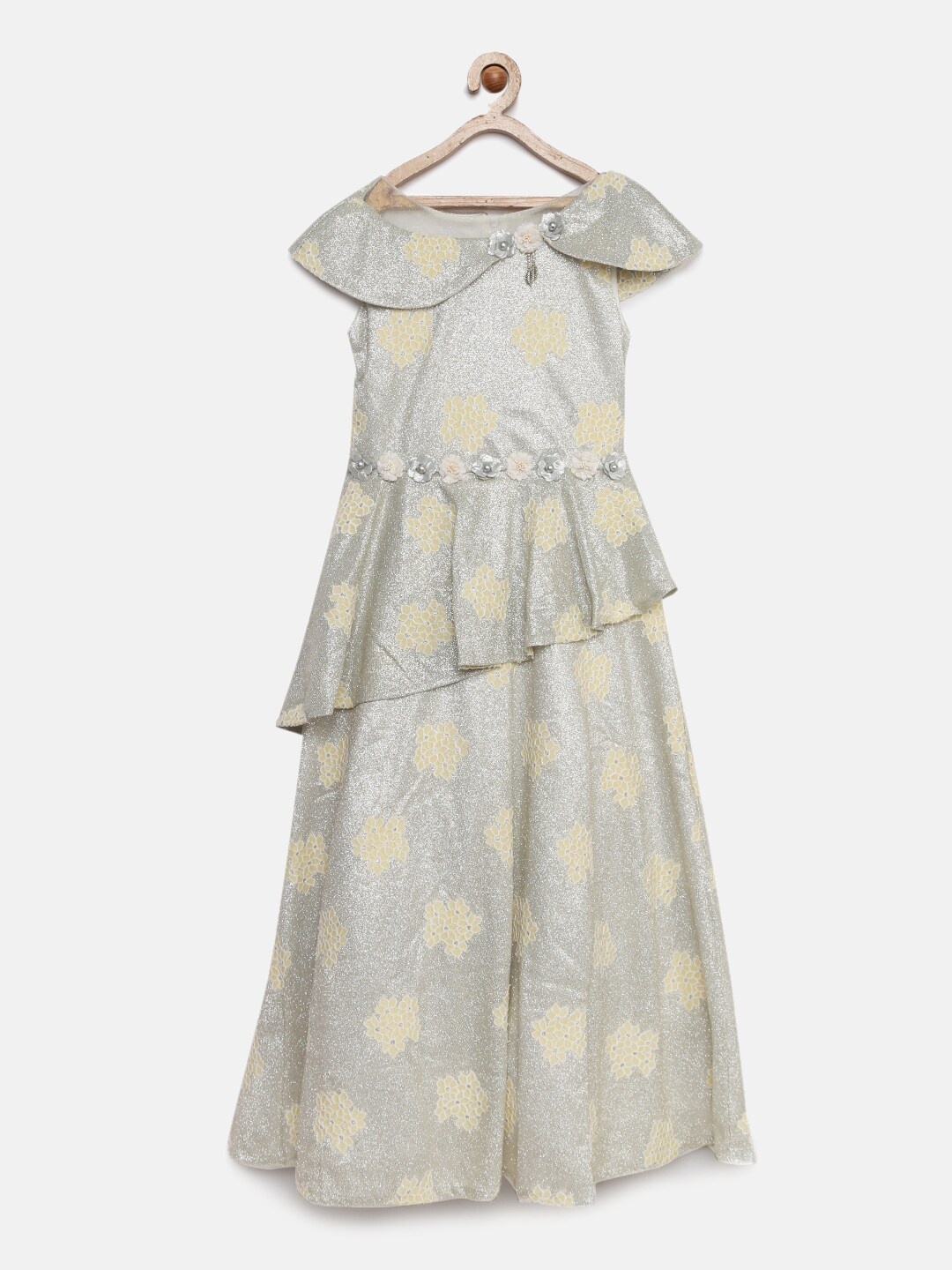 

Tiny Girl Cream-Coloured Sheen Maxi Dress