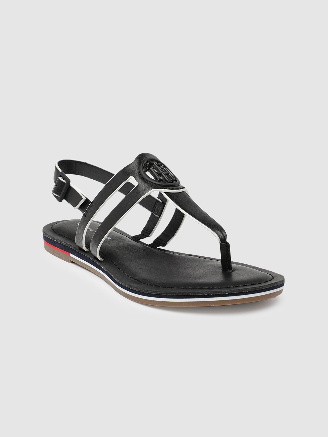 

Tommy Hilfiger Women Black Solid T-Strap Flats