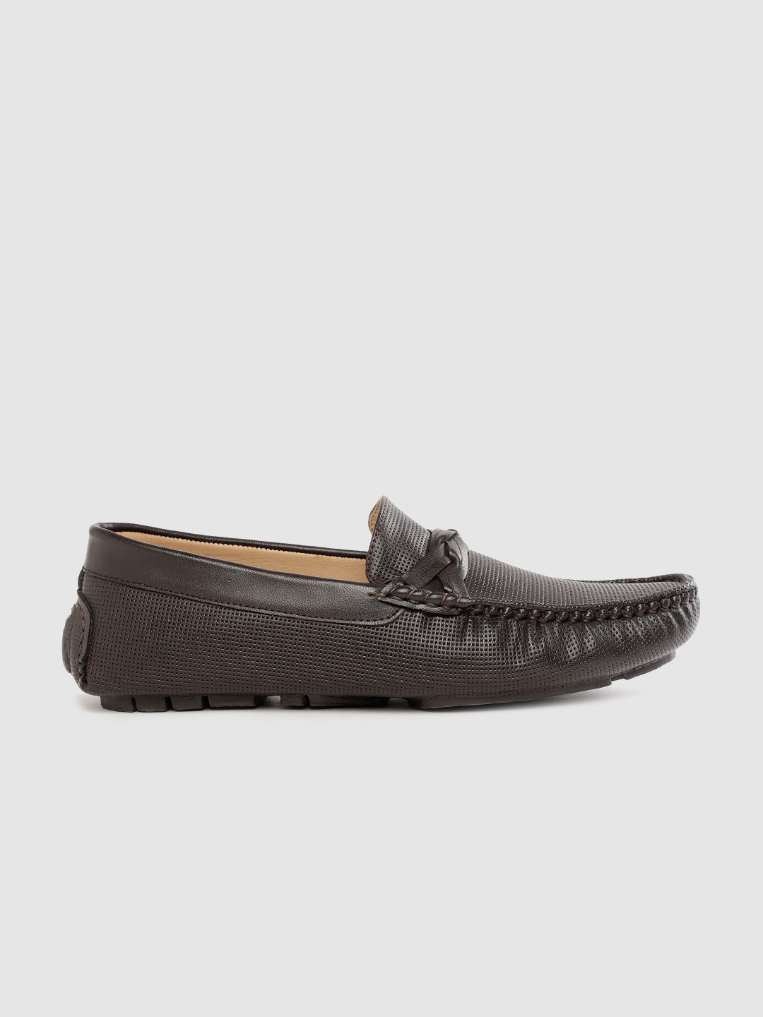 

Mast & Harbour Men Coffee Brown Perforated Driving Shoes