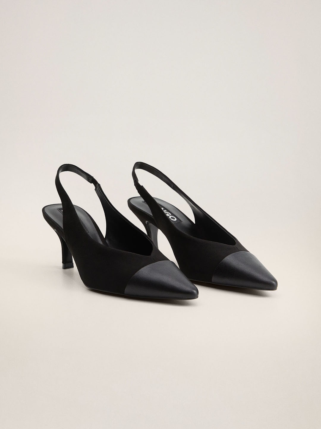 

MANGO Women Black Solid Pumps
