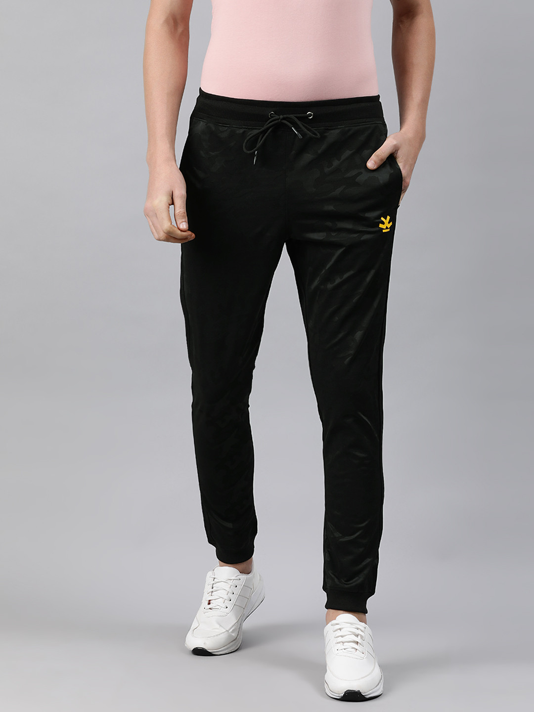 

WROGN ACTIVE Men Black Solid Straight Fit Joggers