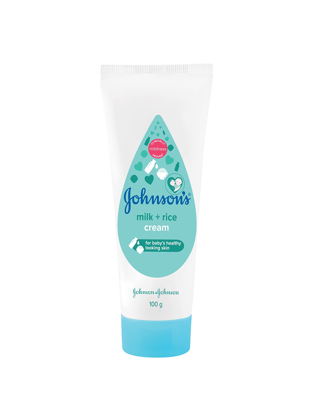 

Johnsons Baby Milk + Rice Cream for Healthy Looking Skin - 100 g, White