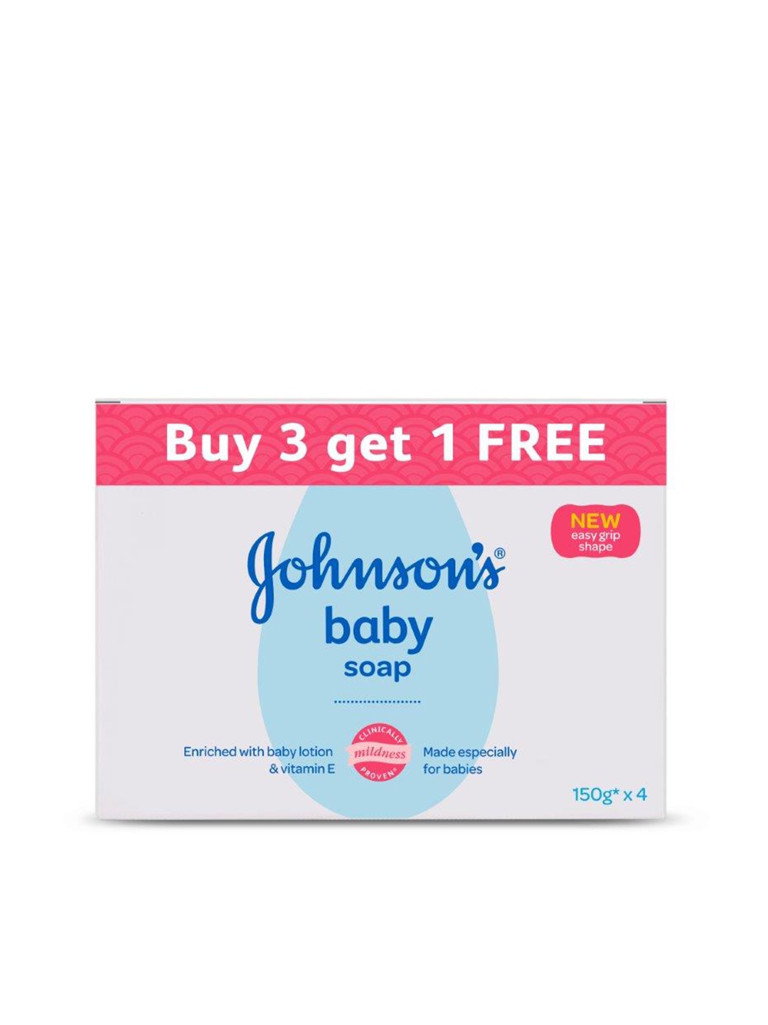 

Johnsons Set of 4 Baby Soaps - 150 g each, White
