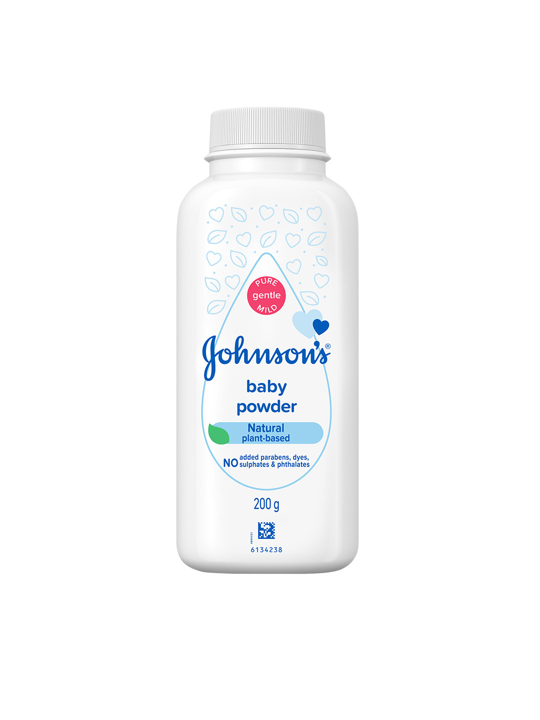

Johnsons Natural Baby Powder - Keeps Skin Comfortable & Dry - 200g, White