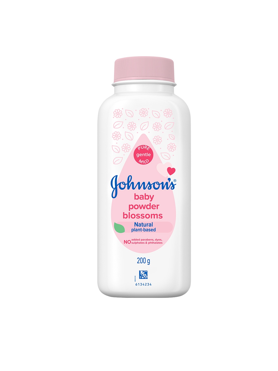 

Johnsons Blossoms Natural Baby Powder for Long Lasting Freshness - 200 g, Pink