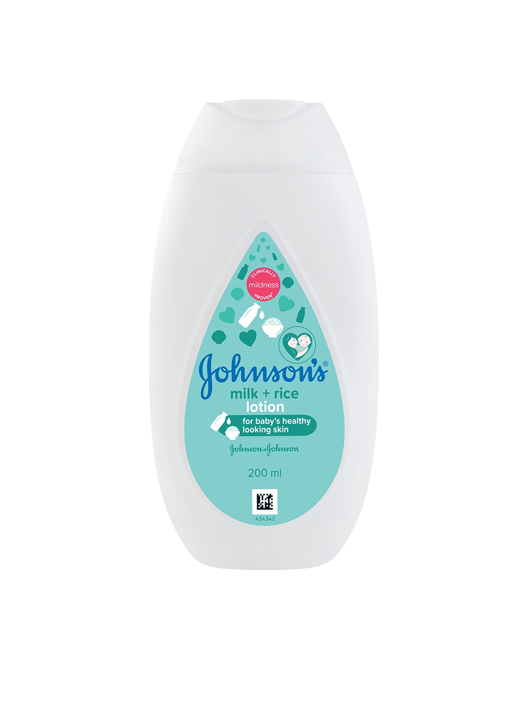 

Johnsons Baby Milk & Rice Lotion for Healthy Looking Skin - 200ml, White