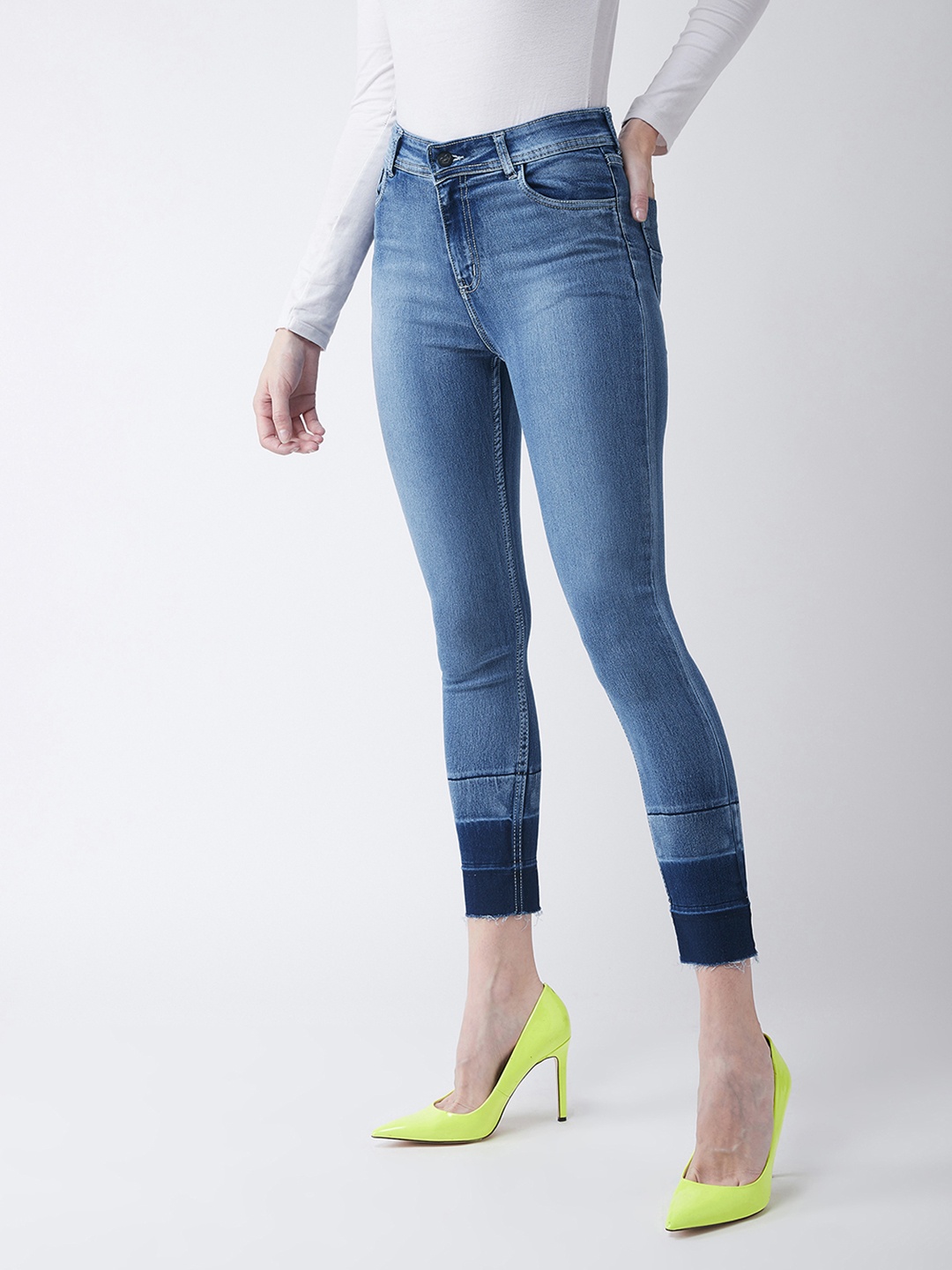 

Miss Chase Women Blue Skinny Fit High-Rise Clean Look Jeans