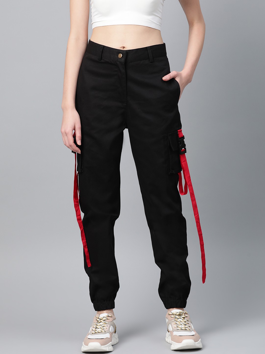 

STREET 9 Women Black Cargos