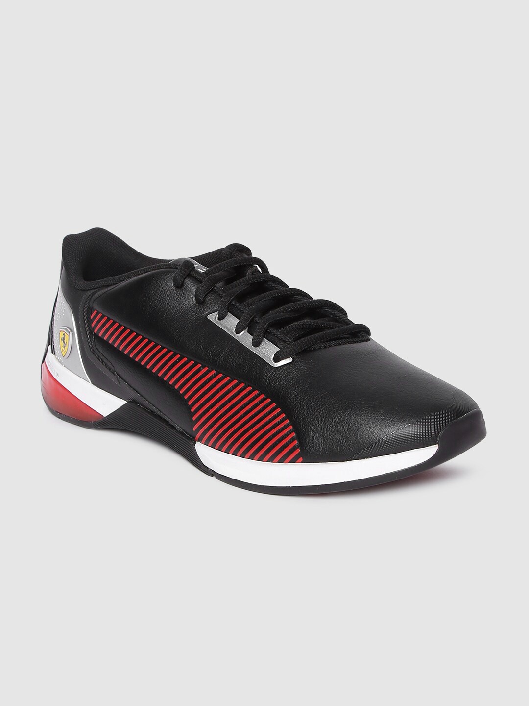 

PUMA Motorsport Men Black Solid Ferrari Race Kart Cat-X Tech Leather Sneakers