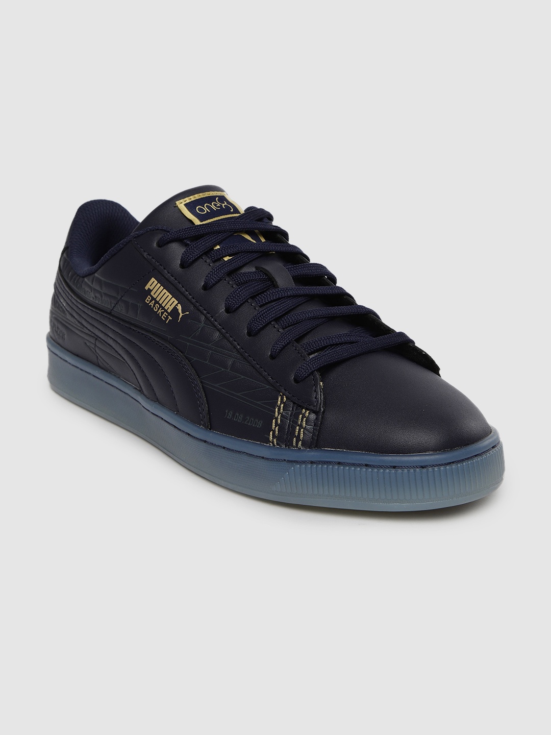 

one8 x PUMA Unisex Navy Blue Basket Classic One8 V3 Sneakers