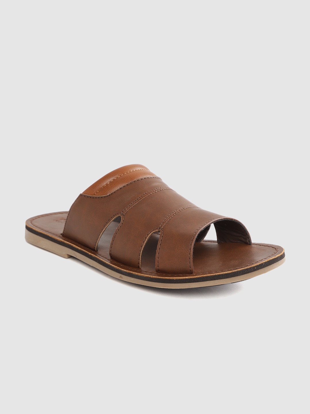 

Roadster Men Brown Solid Comfort Sandals