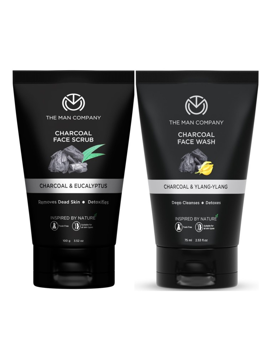 

THE MAN COMPANY Men Set of Charcoal Scrub & Face Wash, Black