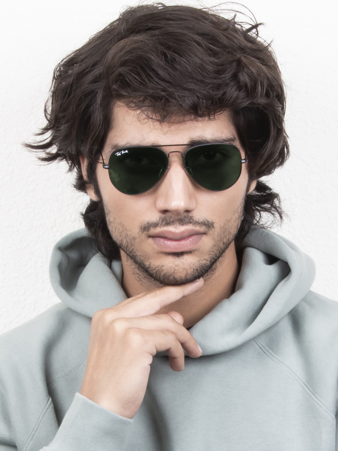 

Ted Smith Unisex Aviator UV Protected Lens Sunglasses TS-NC-AVIMAST_C5, Green