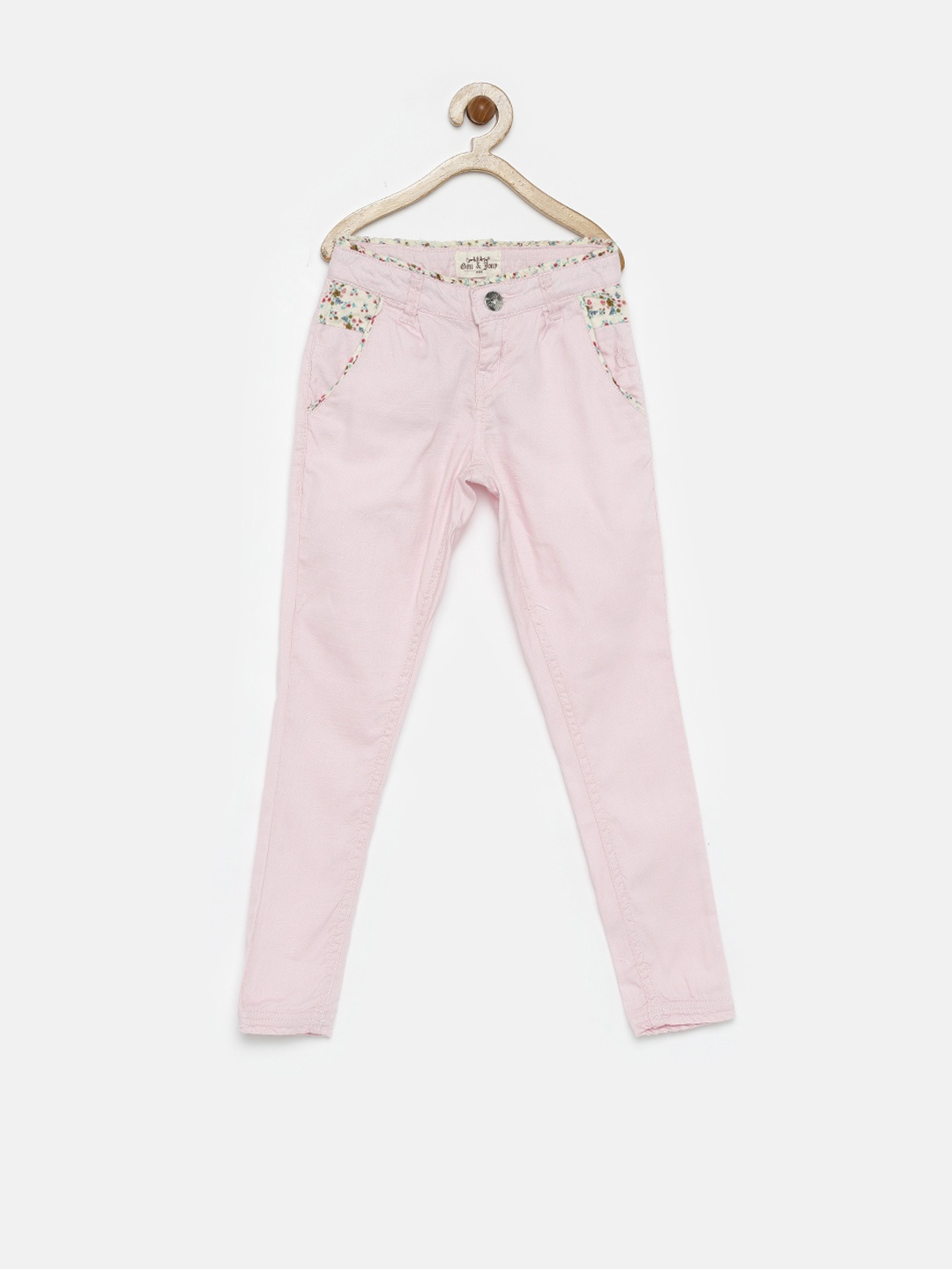 

Gini & Jony Girls Pink Slim Trousers