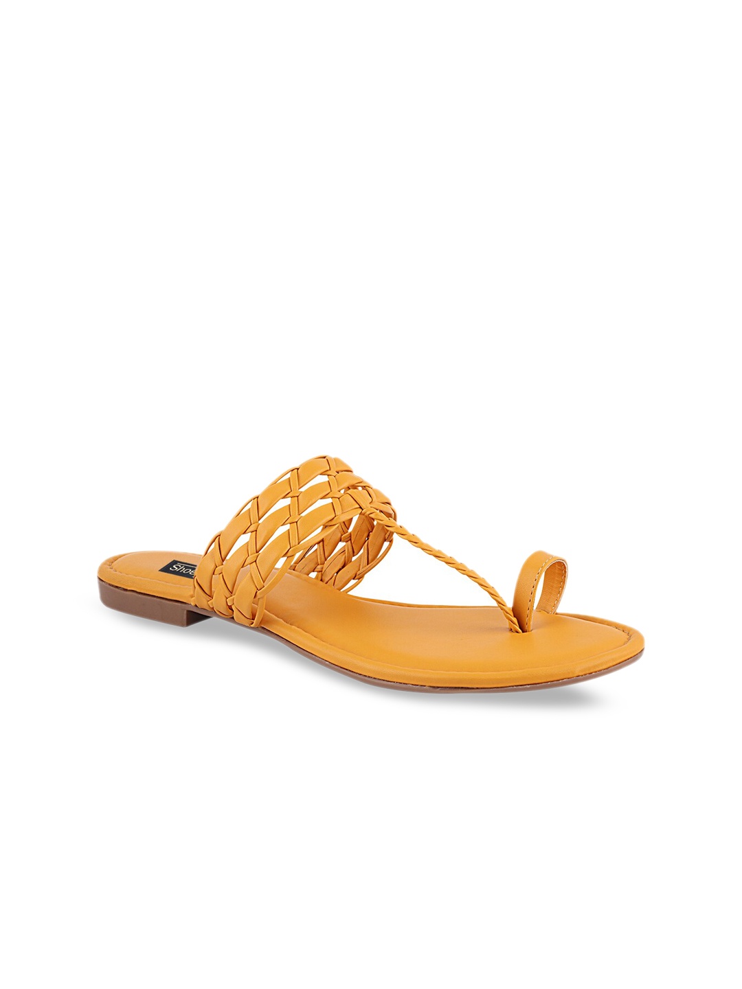 

Shoetopia Women Mustard One Toe Flats