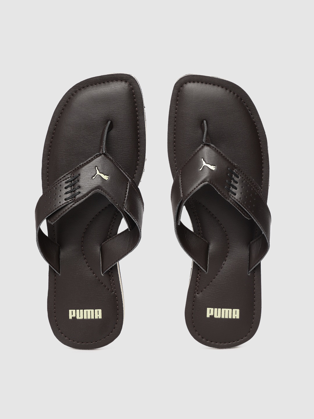 

Puma Men Coffee Brown Caper V2 Solid Thong Flip-Flops