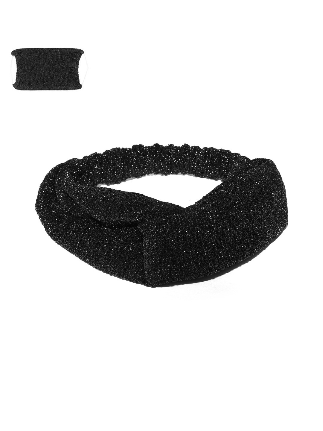 

Blueberry Women Black Shimmer Hairband with Outdoor Cloth Mask