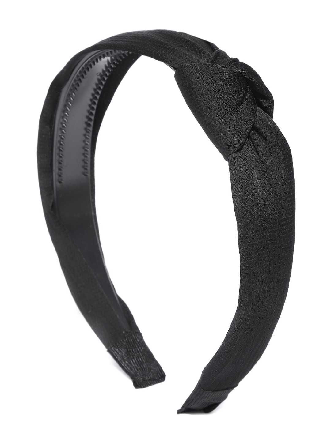 

Blueberry Women Black Solid Knot Detail Handcrafted Hairband