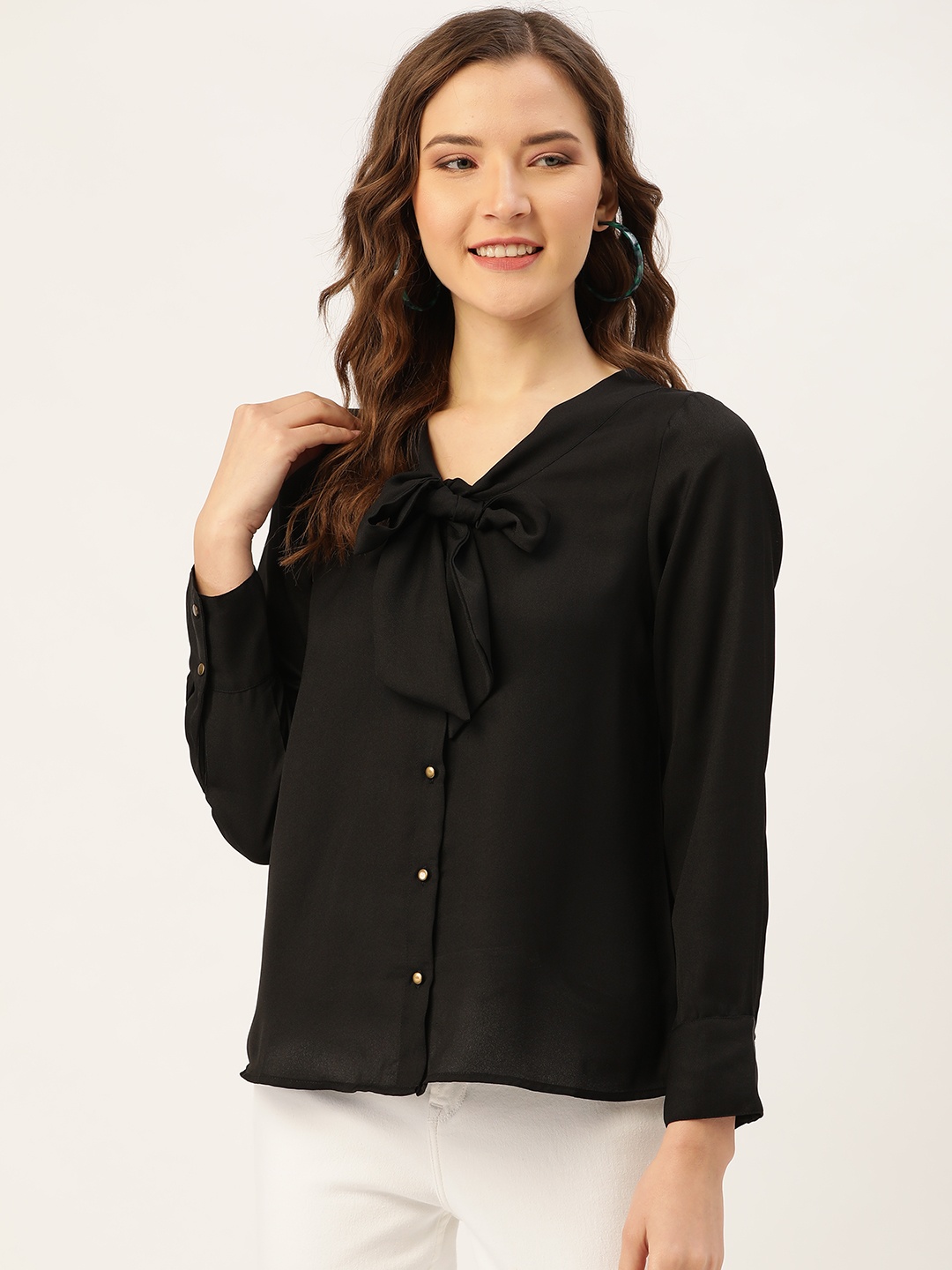 

Antheaa Women Black Solid Top