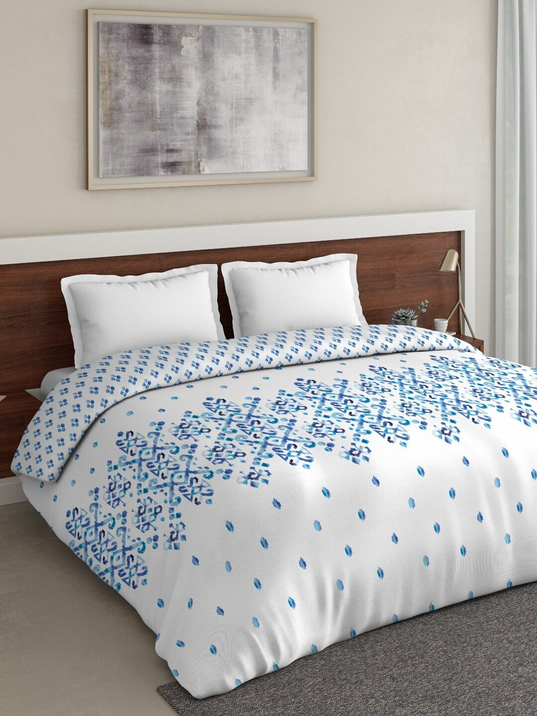 

DDecor Blue & White Ethnic Motifs Mild Winter 150 GSM Double Bed Comforter
