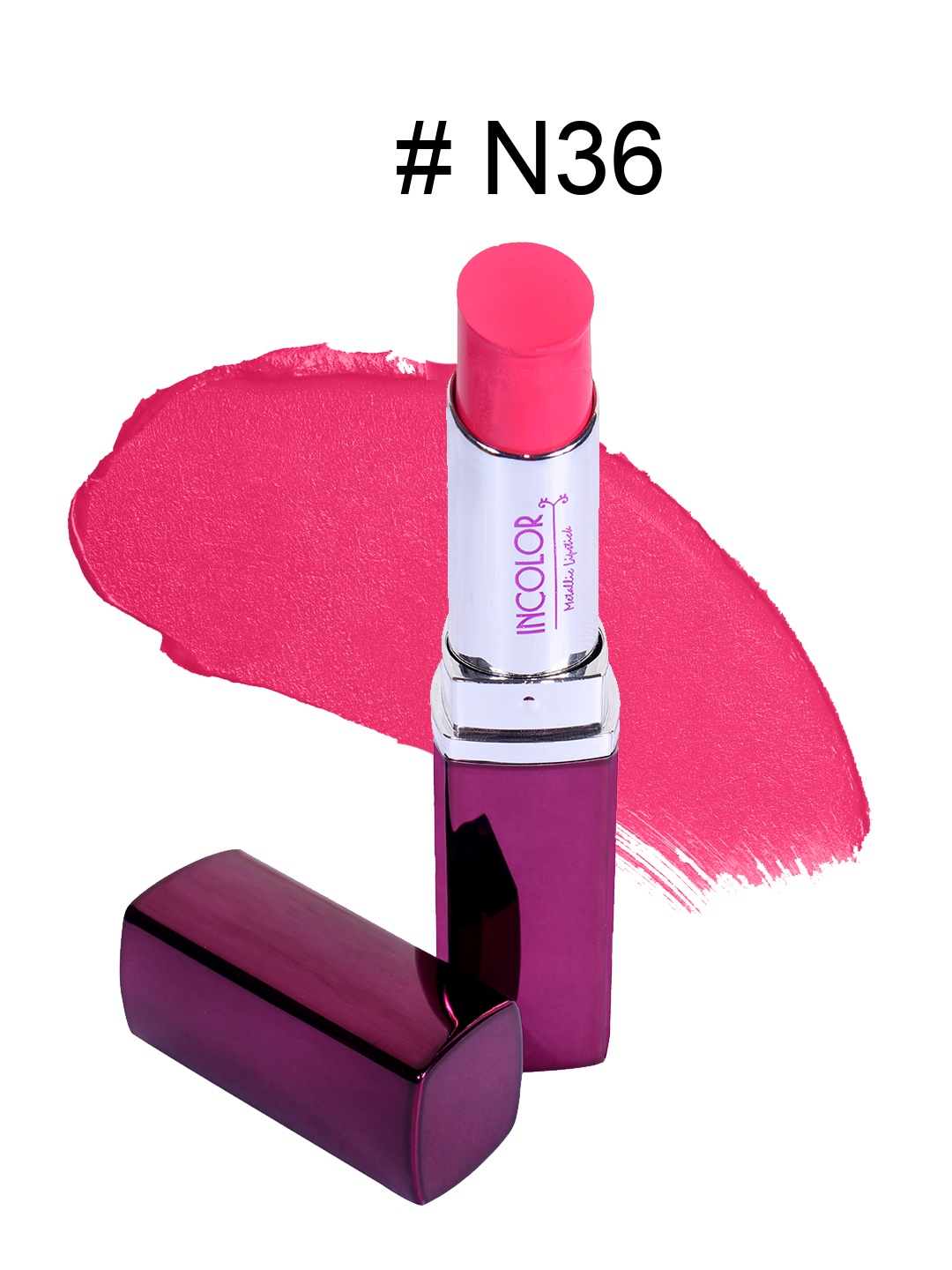 

INCOLOR Metallic Lipstick - N36, Pink