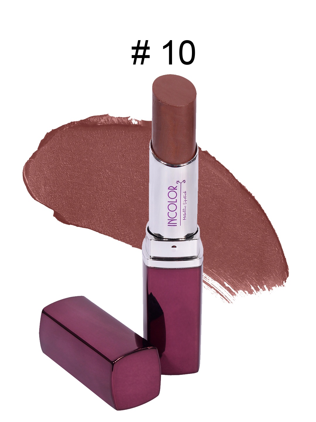 

INCOLOR Metallic Lipstick - 10, Brown
