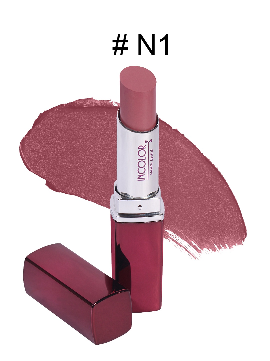 

INCOLOR Metallic Lipstick Italian Rose N1 - 3.7 g, Pink