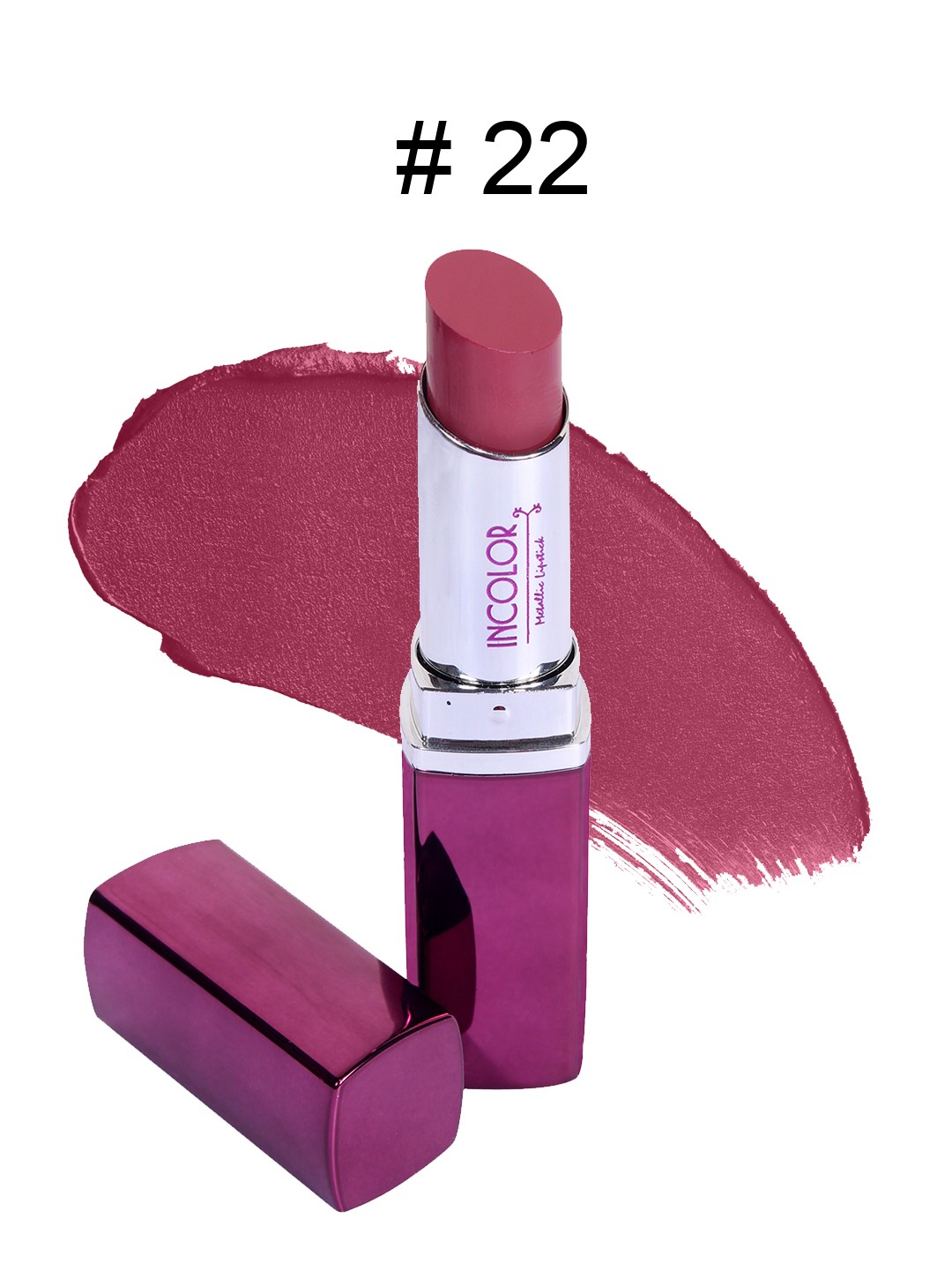 

INCOLOR Metallic Lipstick Pink 22- 3.7 g