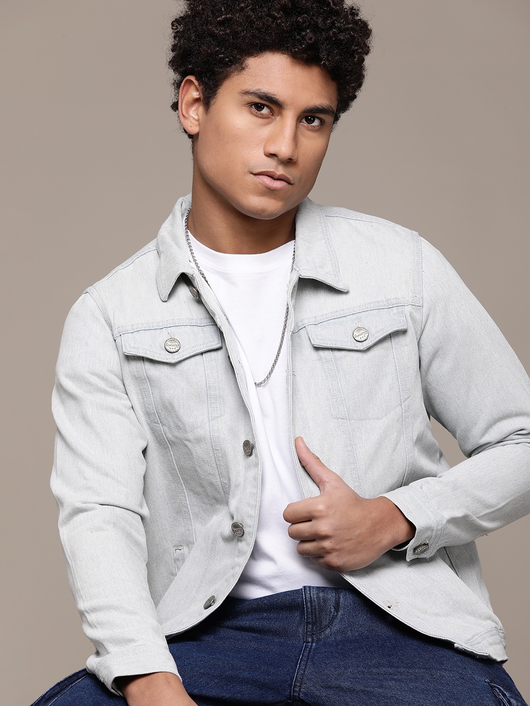 

The Roadster Lifestyle Co. Pure Cotton Denim Jacket, Blue