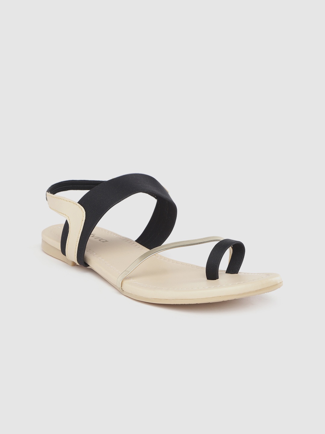 

Myra Women Black Solid One Toe Flats