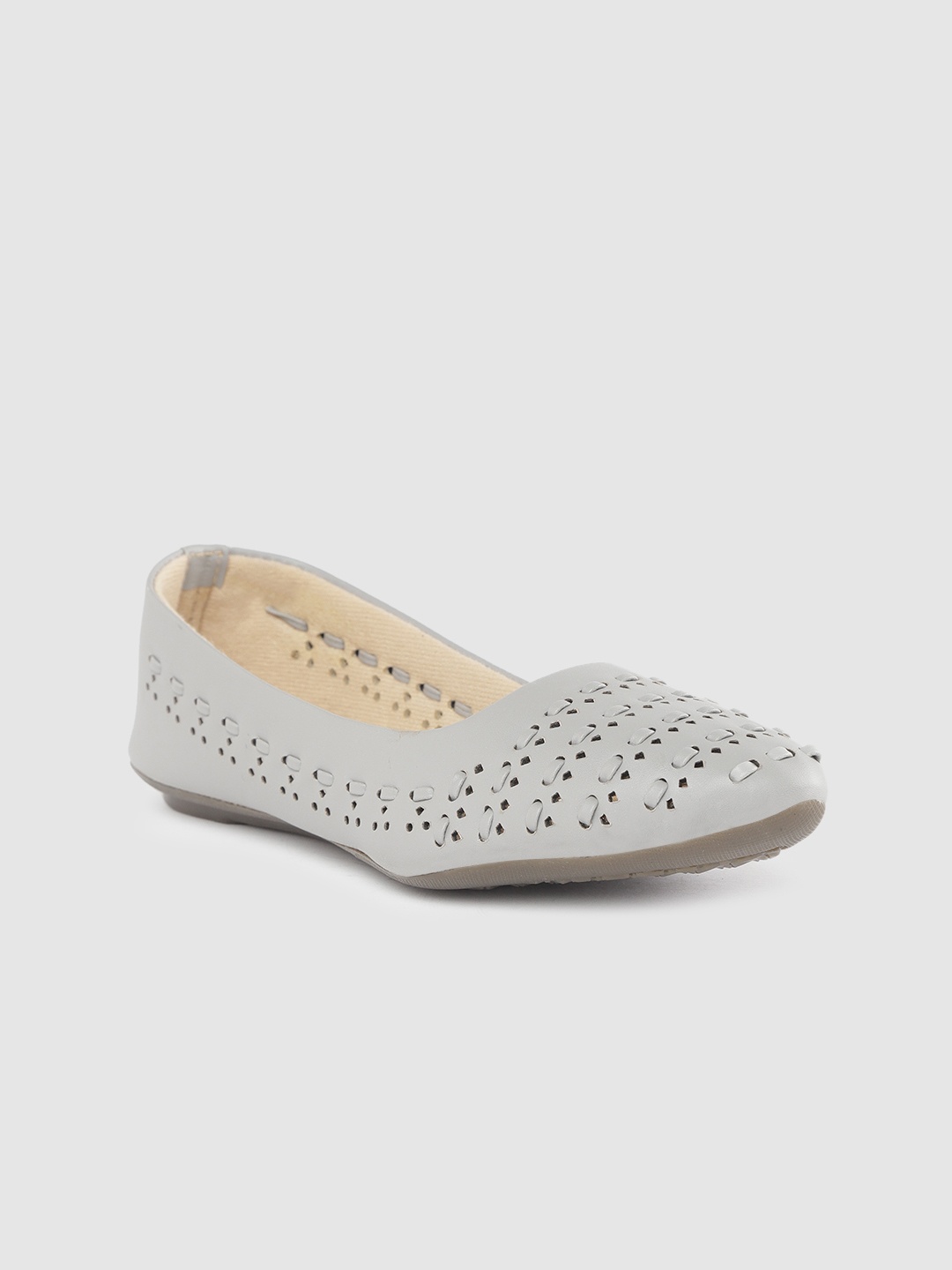 

Myra Women Grey Laser Cut Ballerinas