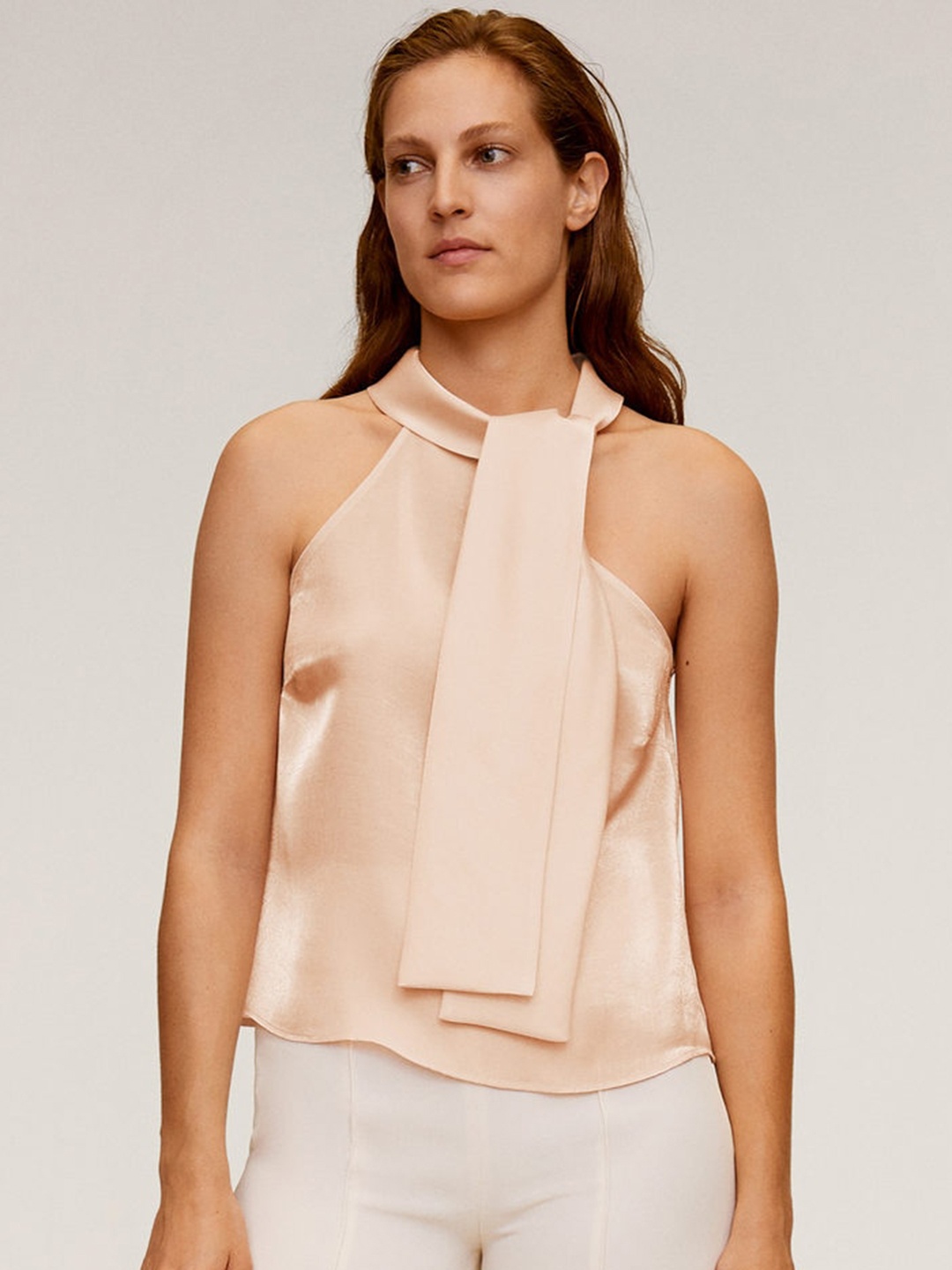 

MANGO Women Pink Solid Top