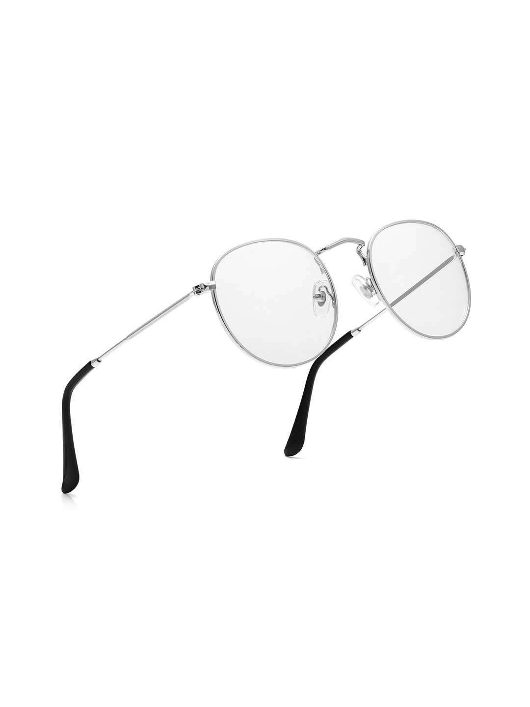 

ROYAL SON Unisex Silver-Toned Solid Full Rim Oval Frames RS006SF