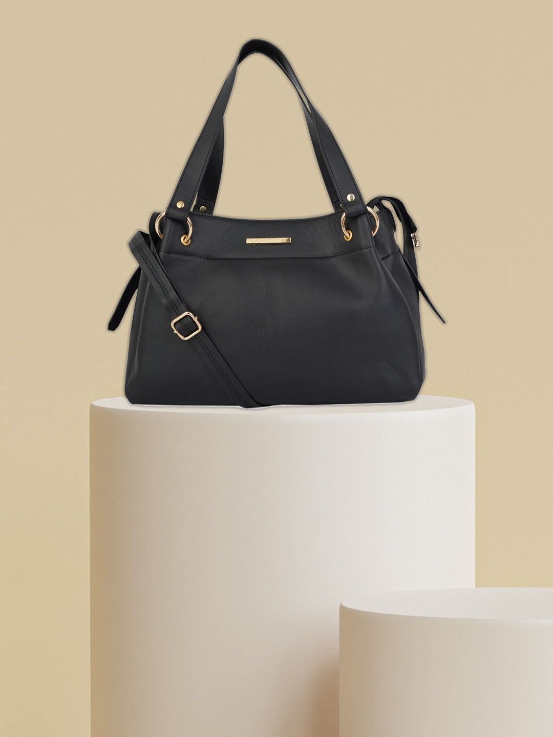 

Lapis O Lupo Black Solid Handheld Bag