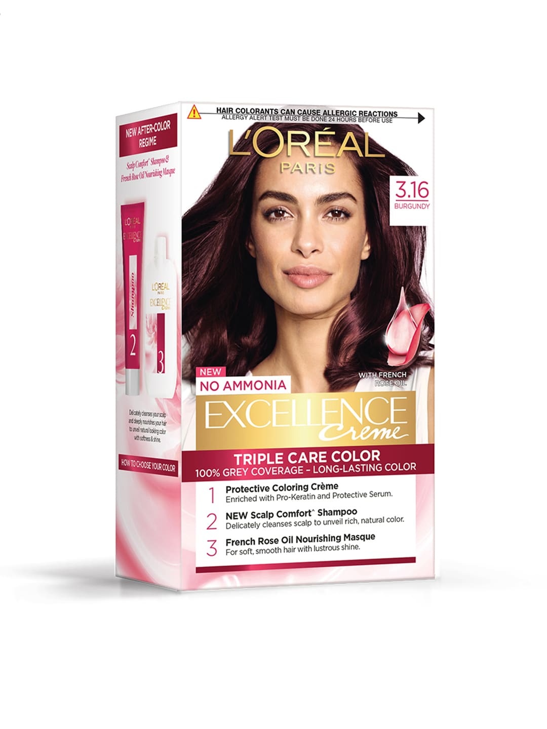 

LOreal Paris Excellence Creme Hair Colour - Burgundy 3.16 72ml+100g