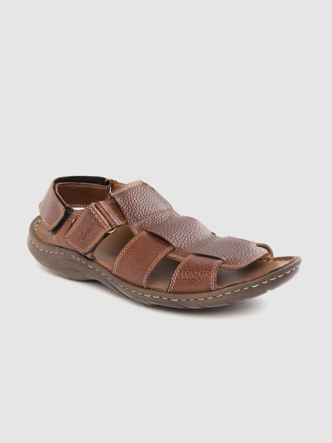 

Clarks Men Brown Leather Fisherman Sandals