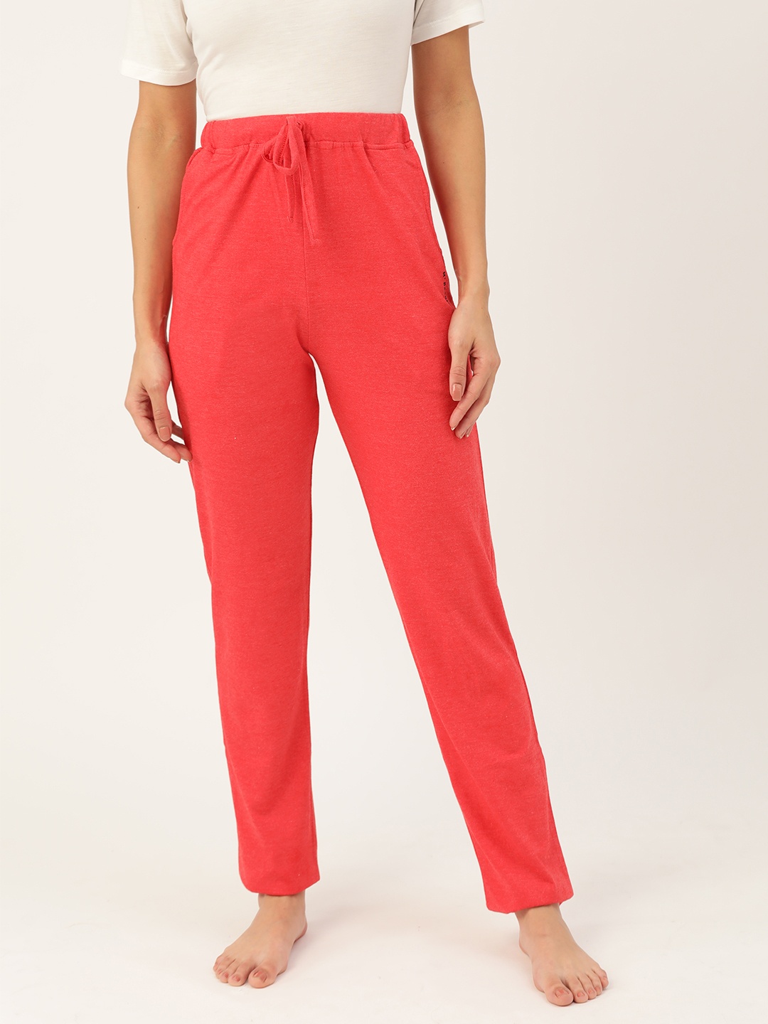 

MBeautiful Women Rust Orange Solid Lounge Pants